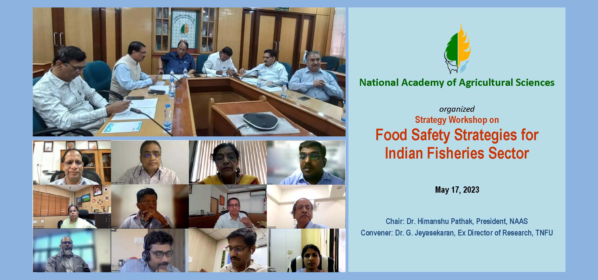 Strategy Workshop on Food Safety Strategies for Indian Fisheries Sector